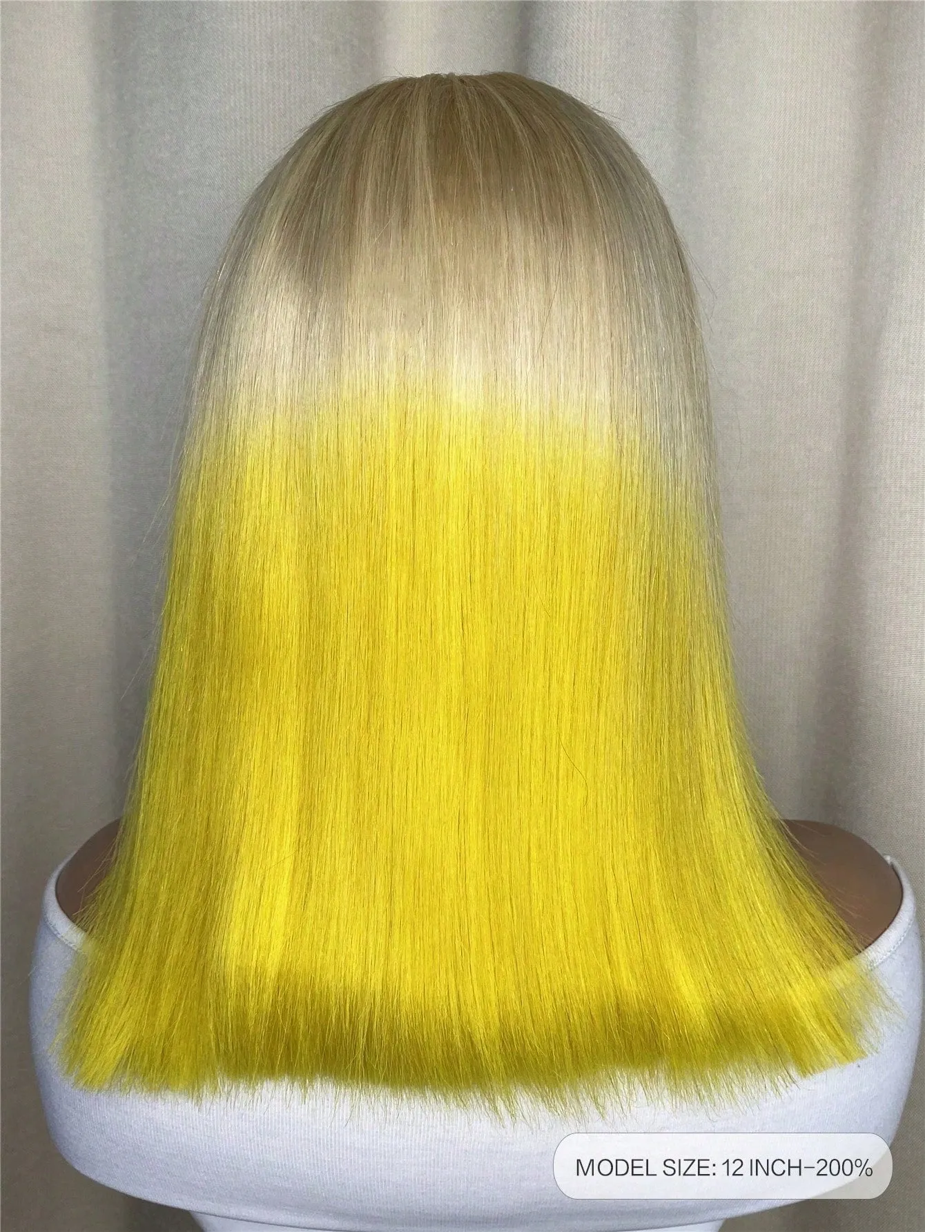 13 X 4 Yellow Ombre Lace Front Straight Human Hair Wig