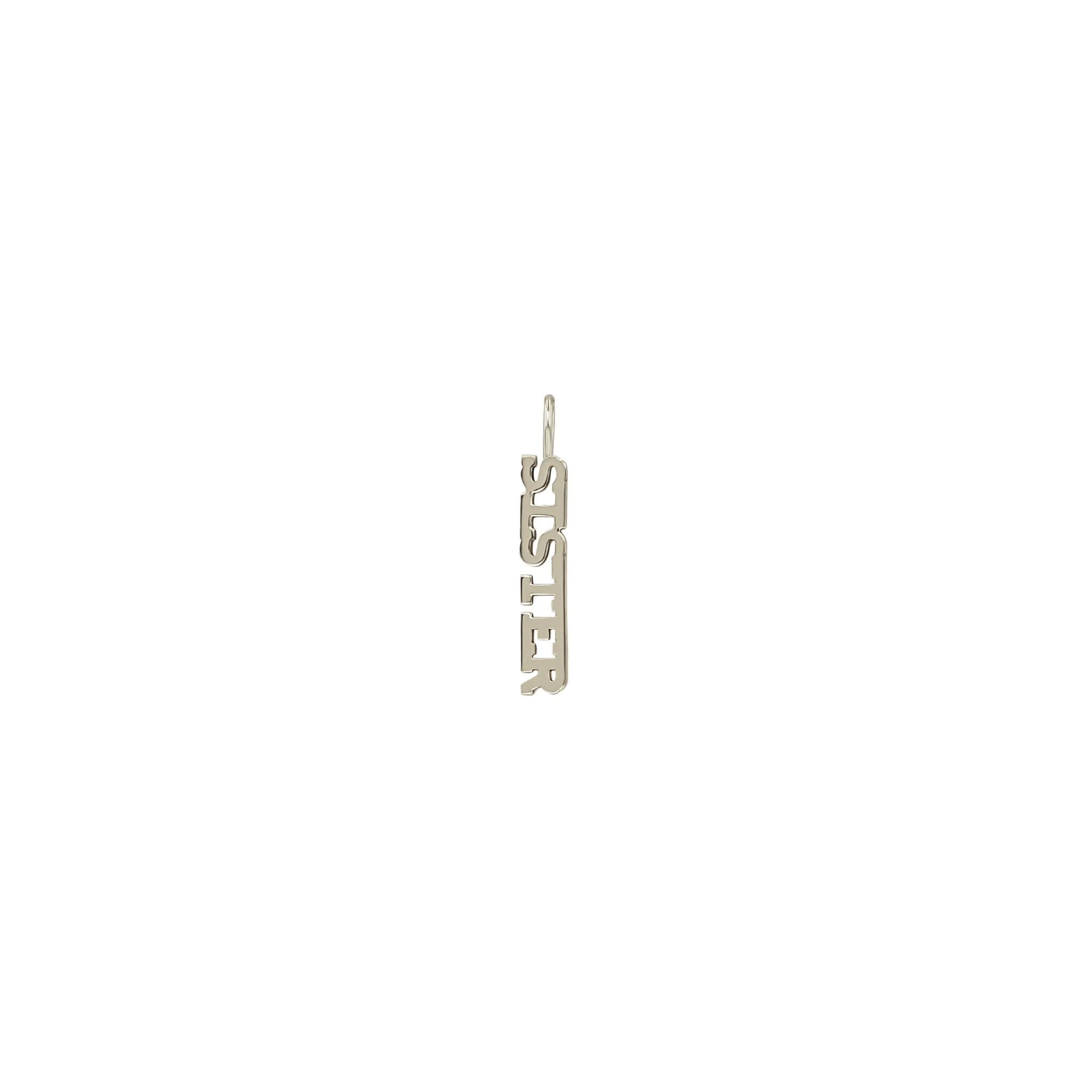 14k Single Itty Bitty SISTER Charm