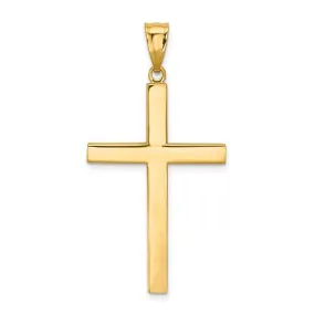 14K Y Gold Hollow Cross 33.1mm x 20.4mm