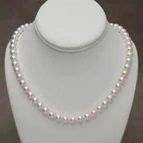 8.0-8.43 mm GIA Certified Hanadama Akoya Pearl Necklace