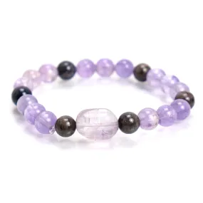 Amethyst   Sugilite Stretch Bracelet on Elastic Cord