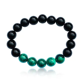 Balanced Life Onyx and Malachite Bracelet