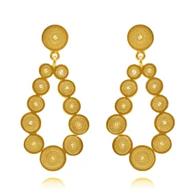 BRYNN GOLD MEDIUM EARRINGS FILIGREE