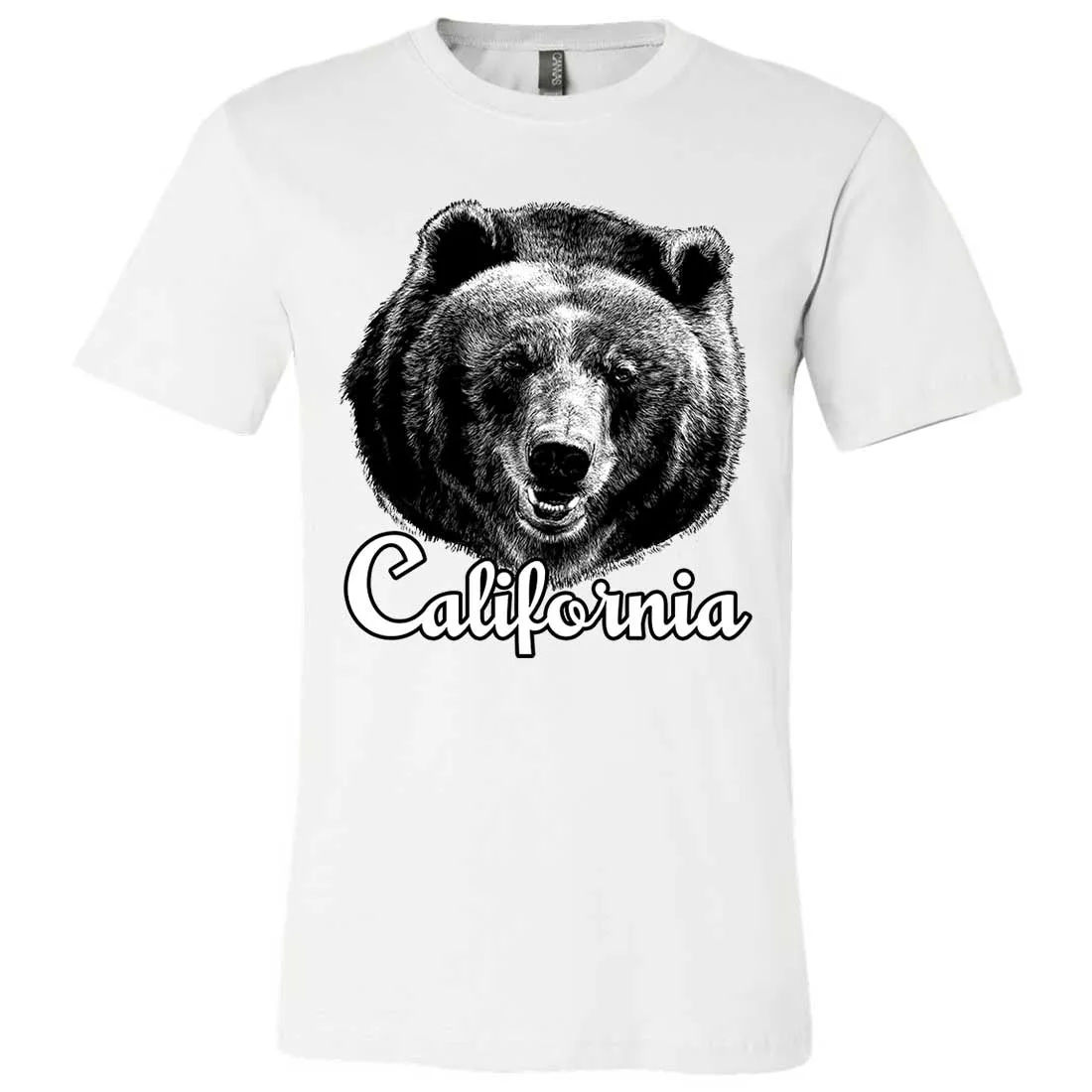 California Grizzly Bear Asst Colors Mens Fitted Tee