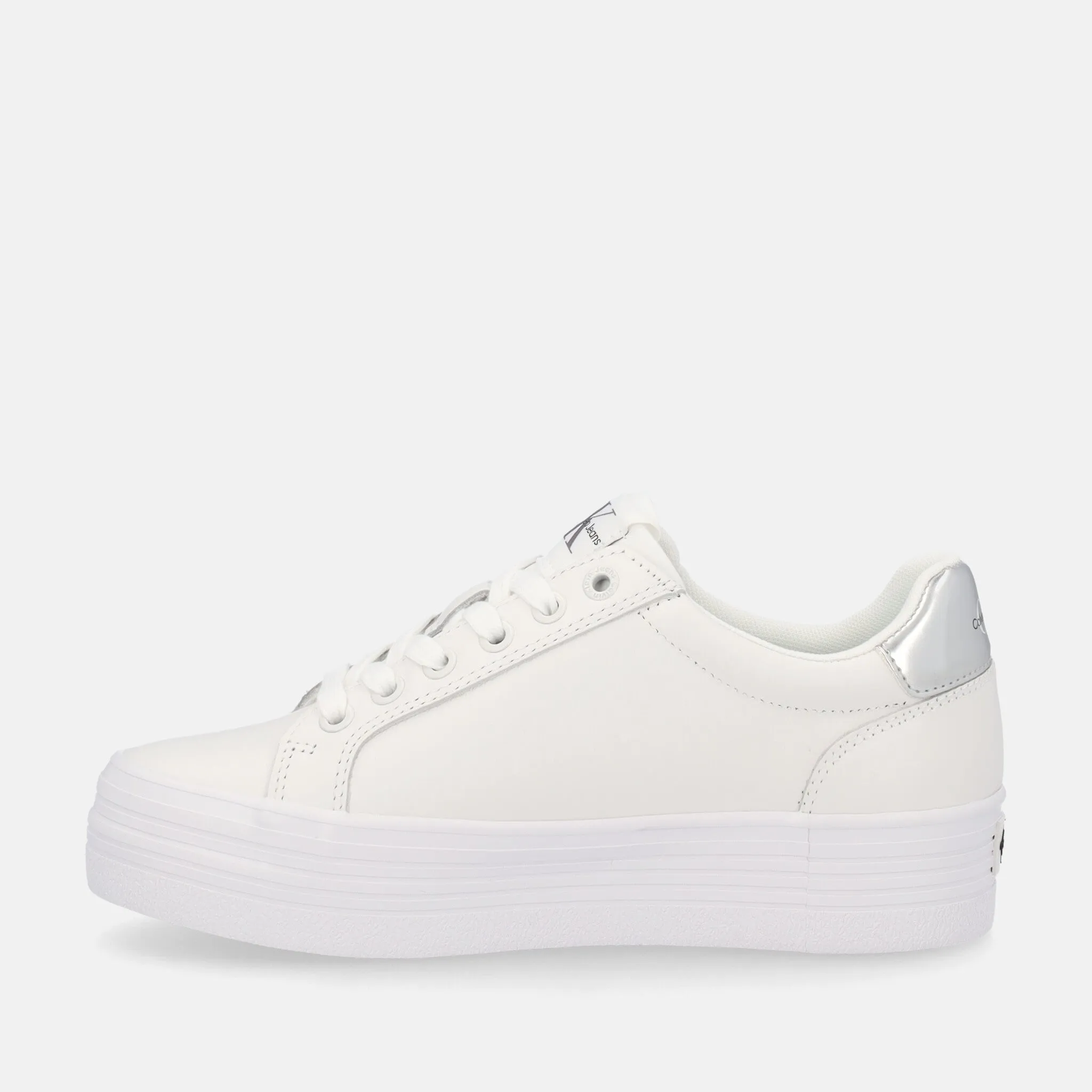 CALVIN KLEIN VULC FLATF LACEUP LTH REFL