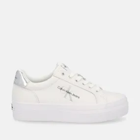 CALVIN KLEIN VULC FLATF LACEUP LTH REFL