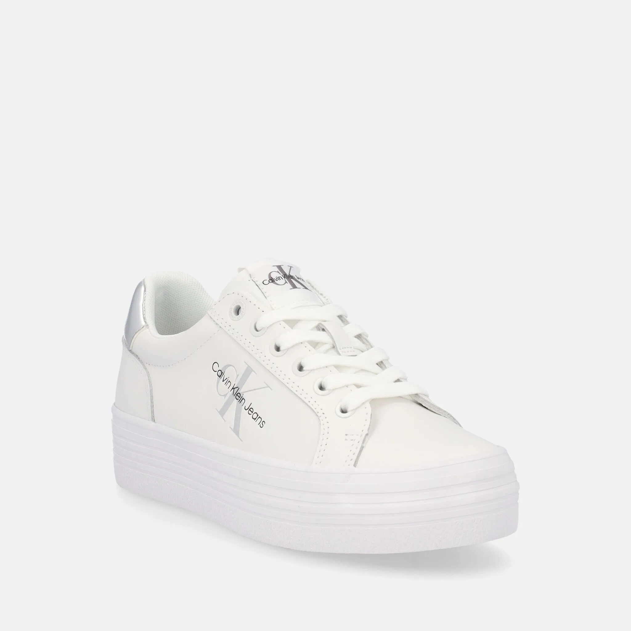 CALVIN KLEIN VULC FLATF LACEUP LTH REFL