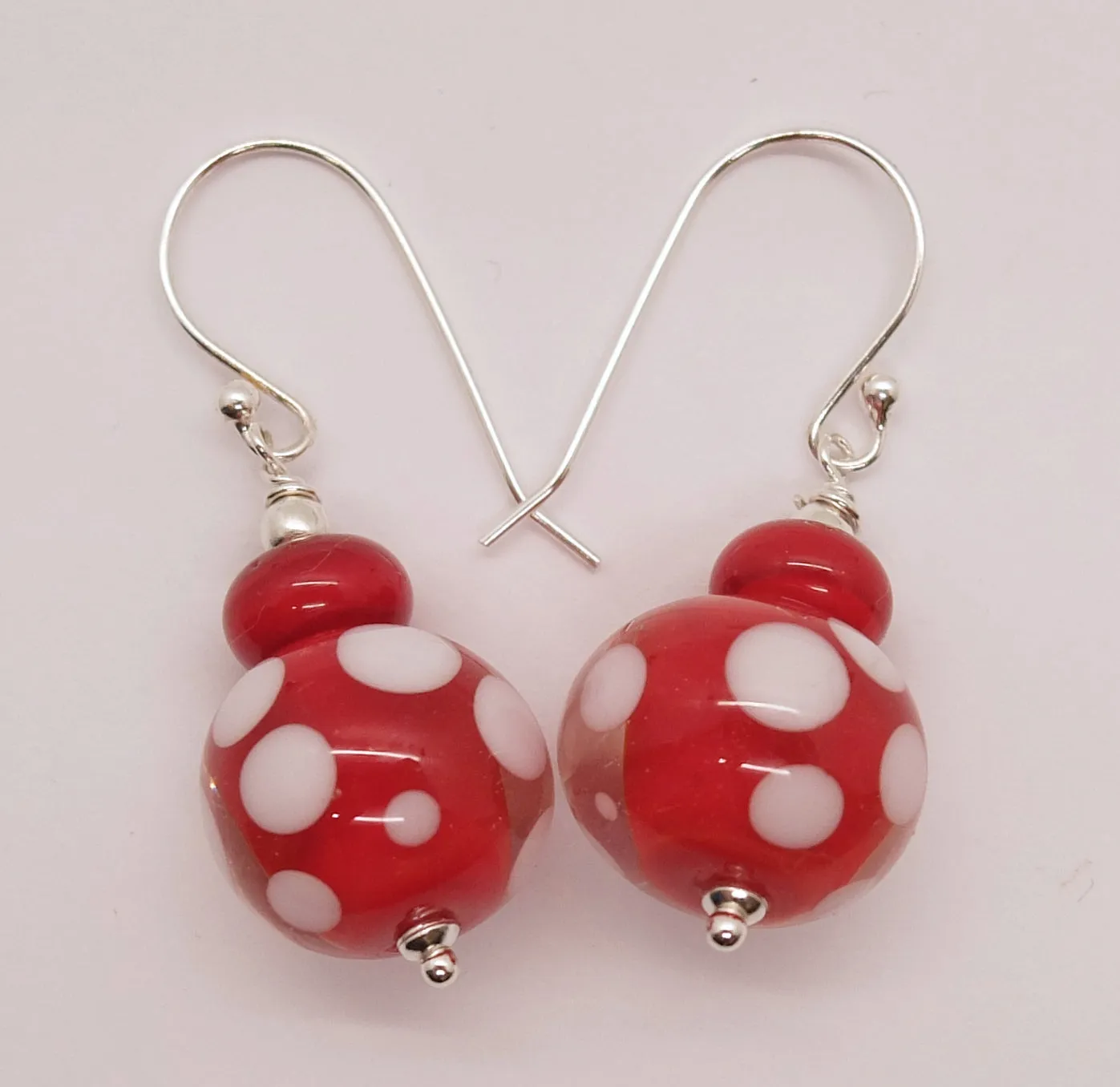 cherry dot earrings