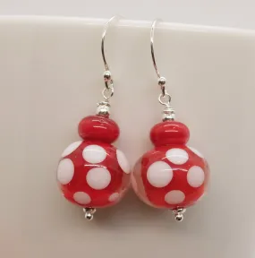 cherry dot earrings