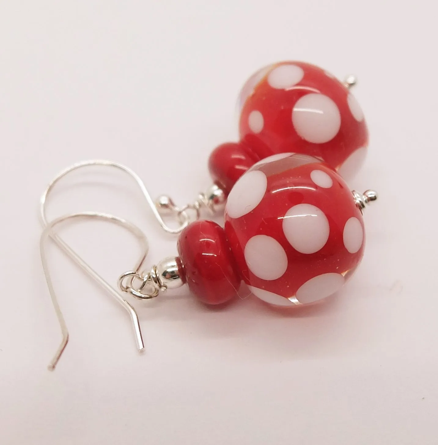 cherry dot earrings