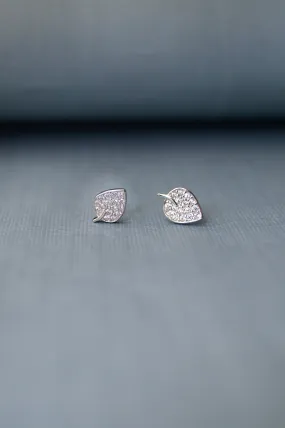 Dainty Leaf Sterling Silver Earrings