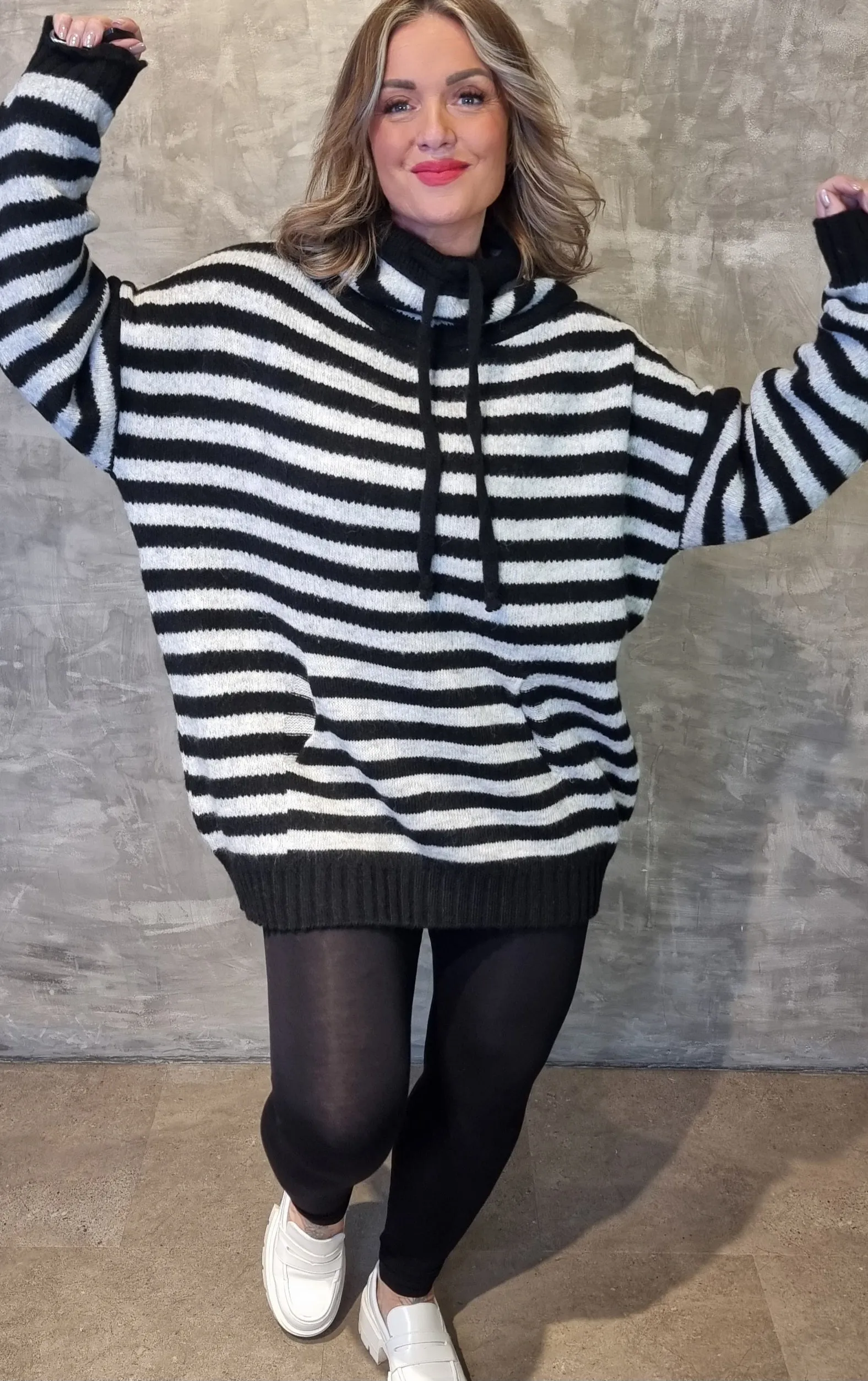 Easy Peasy Black/grey Stripes