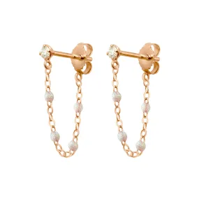 Gigi Supreme Diamond earrings, Opal, Rose Gold