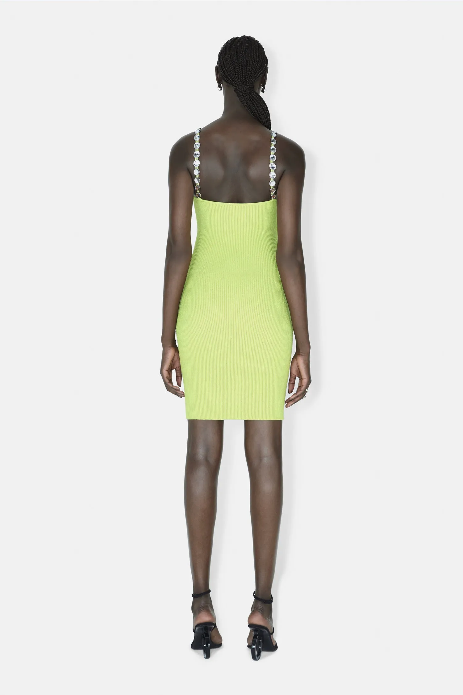 Globe Chain Wave Mini Dress - Lime