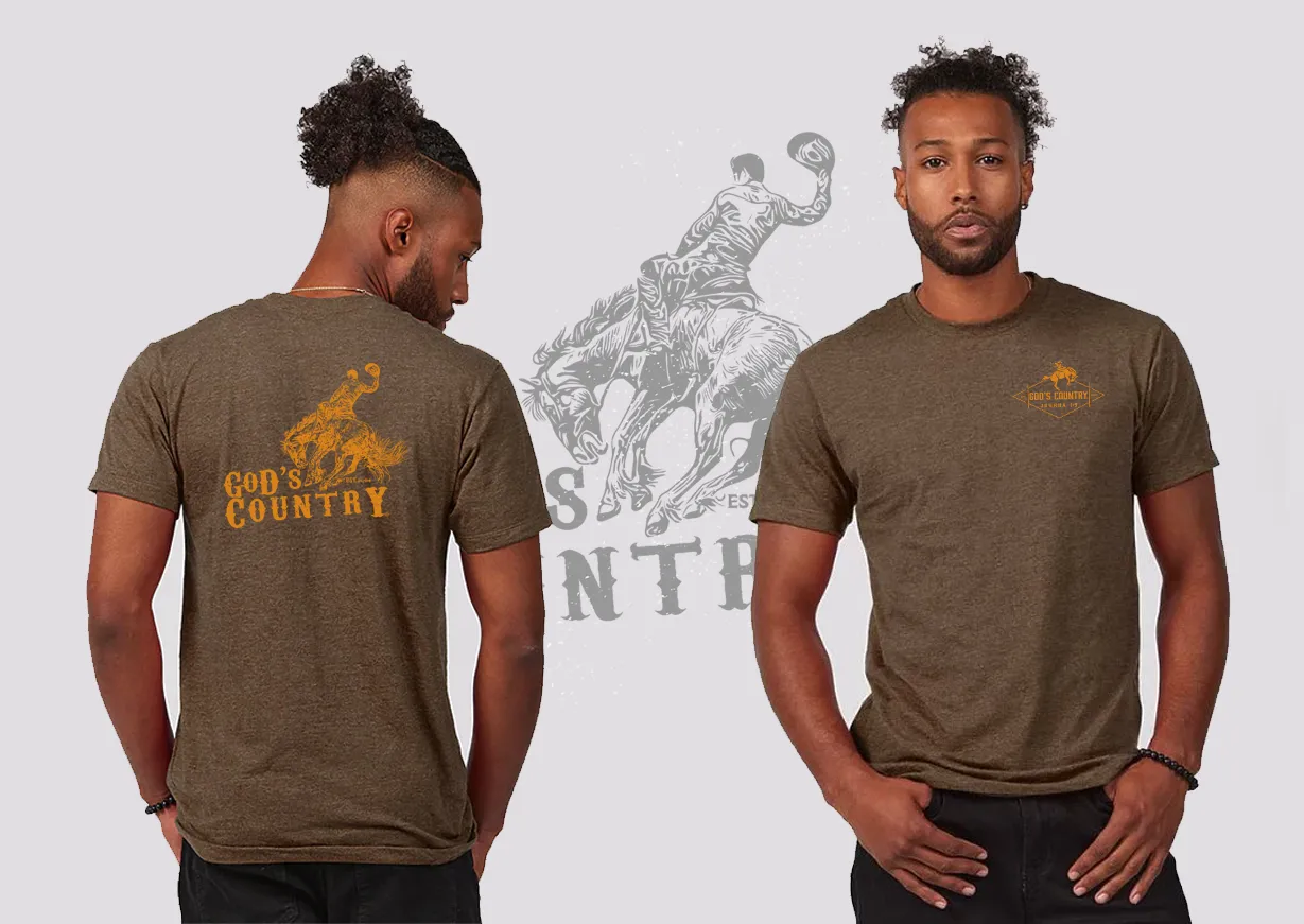 God's Country Saddle Bronc T- Shirt