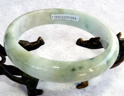 Green Veins Burmese Jadeite Bangle Bracelet Large/Men's 73 mm Grade A   Certificate (Y1444)