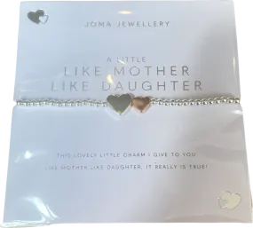 Joma Jewellery Silver / Rose Gold A Little 'like Mother Like Daughter' Bracelet One Size