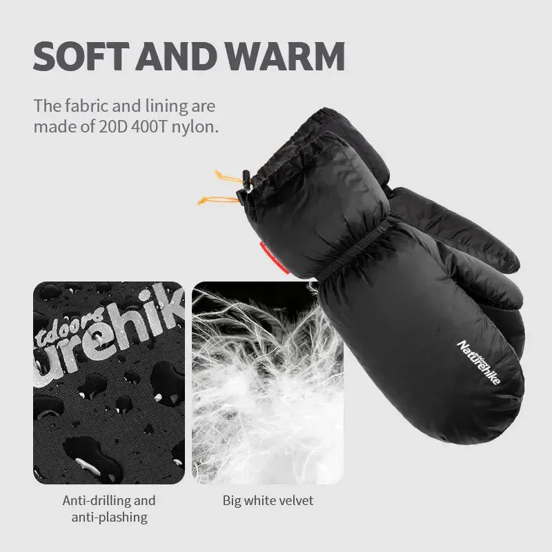 Naturehike Outdoor Waterproof Snowboard Goose Down Ski Gloves Winter