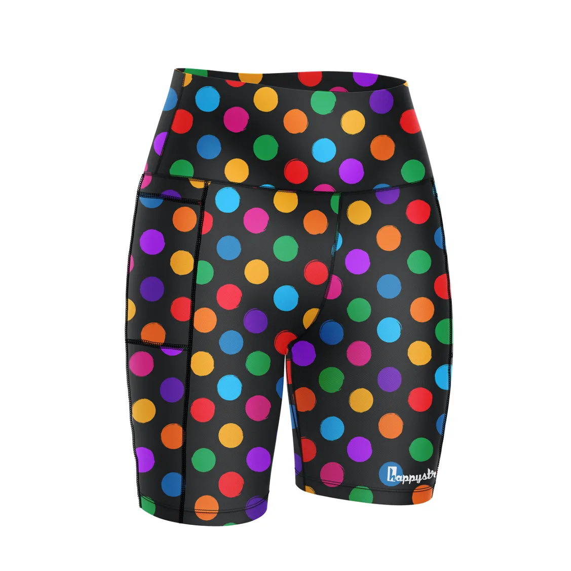 ''Polka face'' fitted shorts