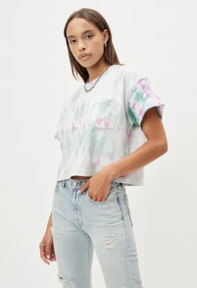 Reconstructed Tie Dye Pocket Tee / Mineral X Opal