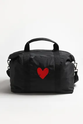 Tasche 'Heart' in Black Nylon