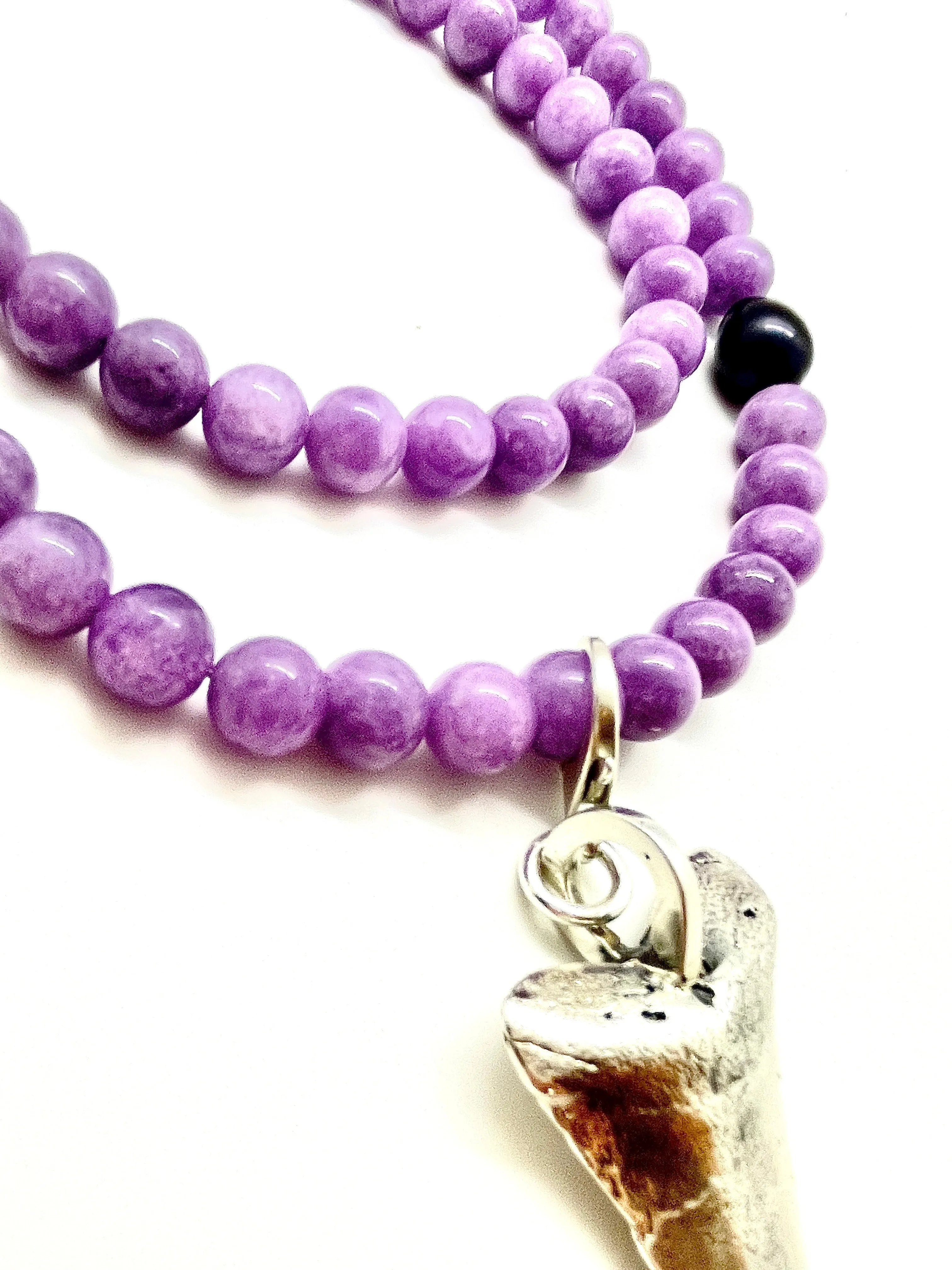 Tide Necklace with Lavender Jade Beads