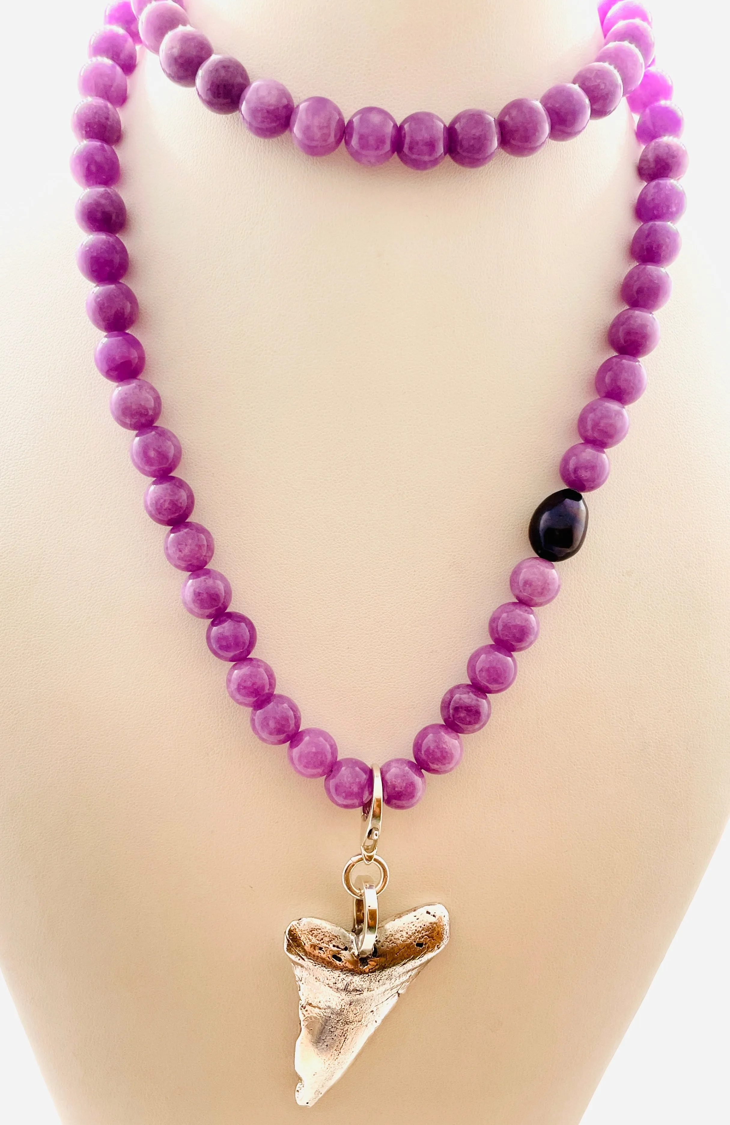 Tide Necklace with Lavender Jade Beads