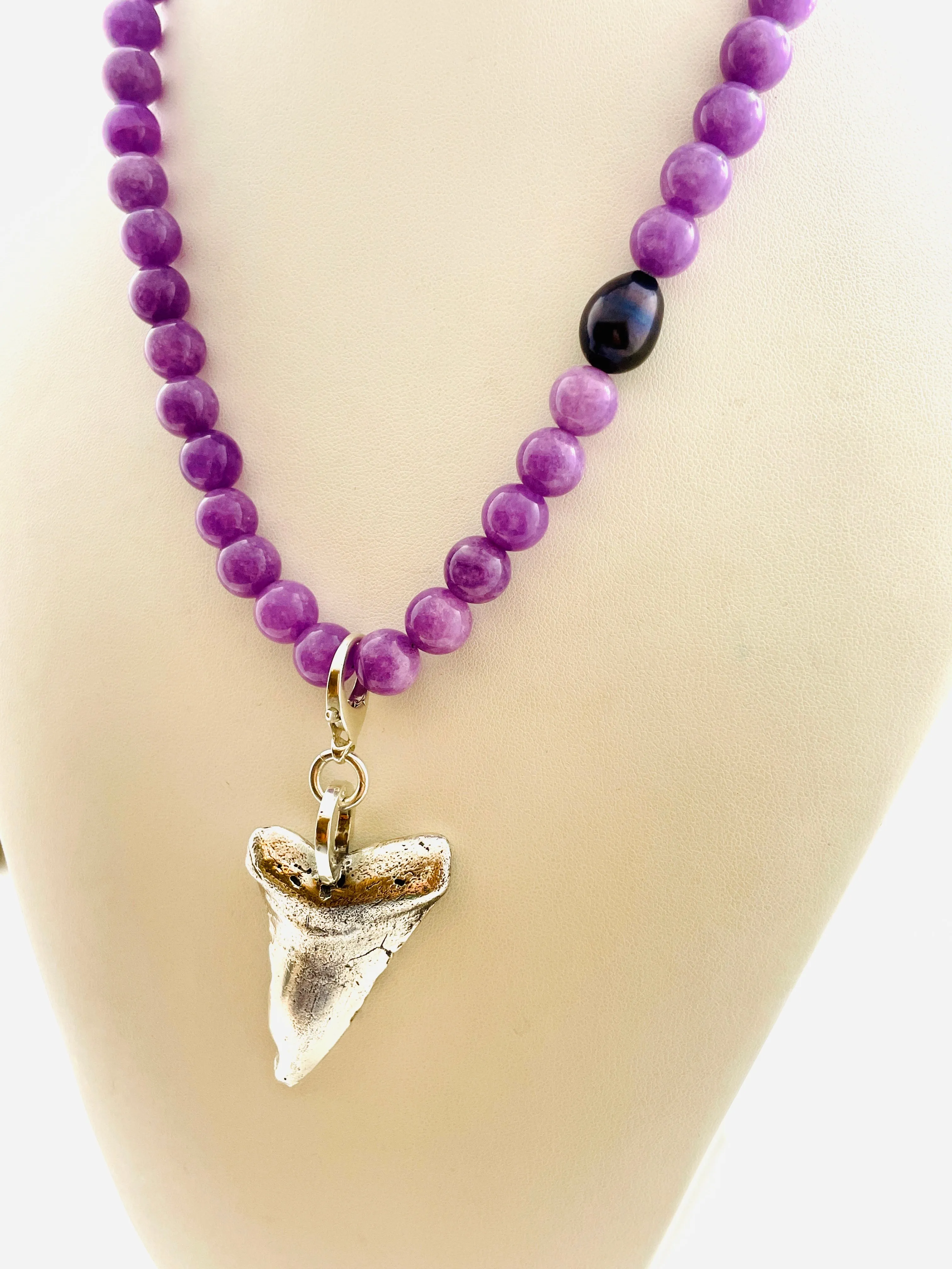 Tide Necklace with Lavender Jade Beads