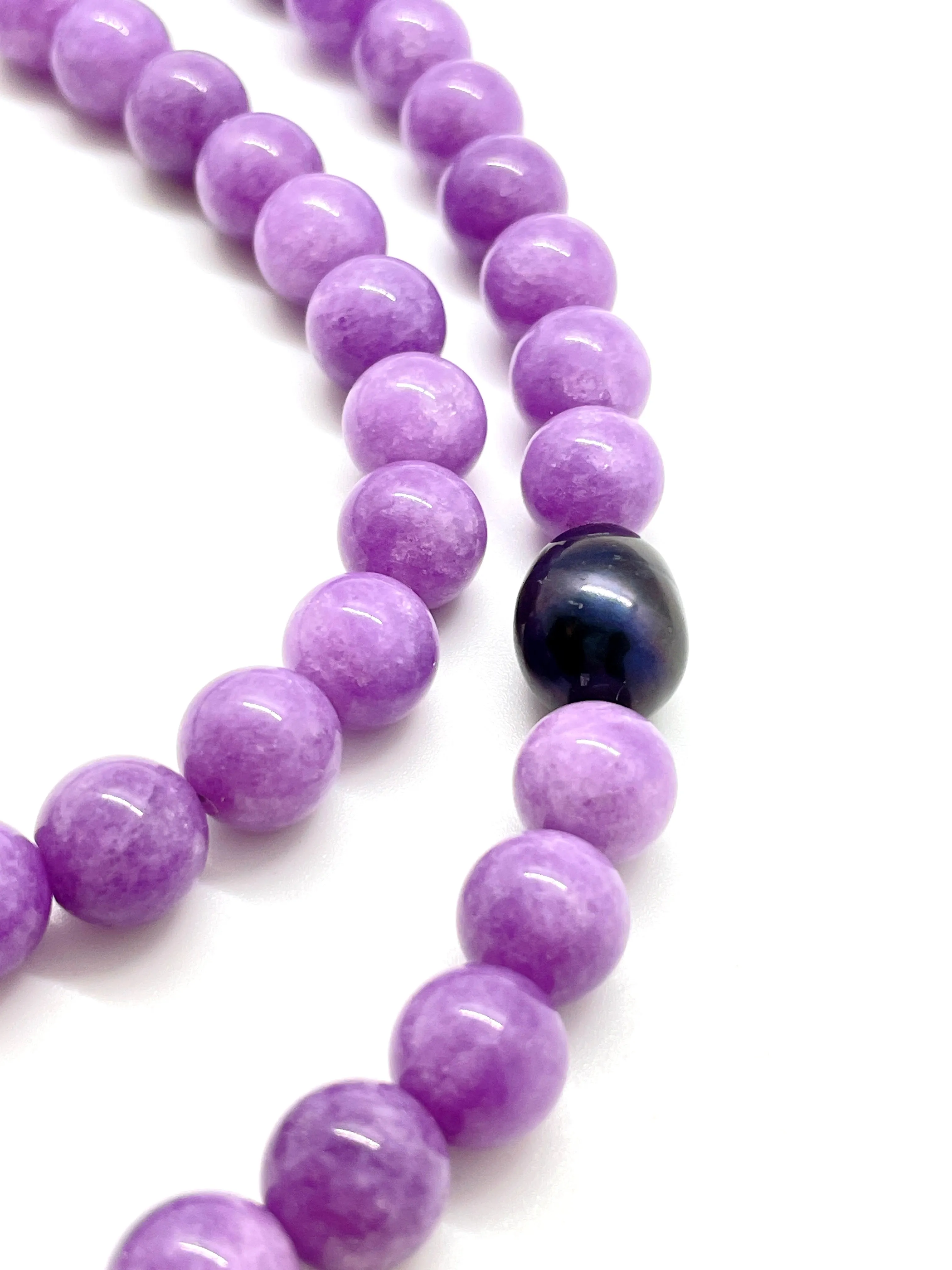 Tide Necklace with Lavender Jade Beads