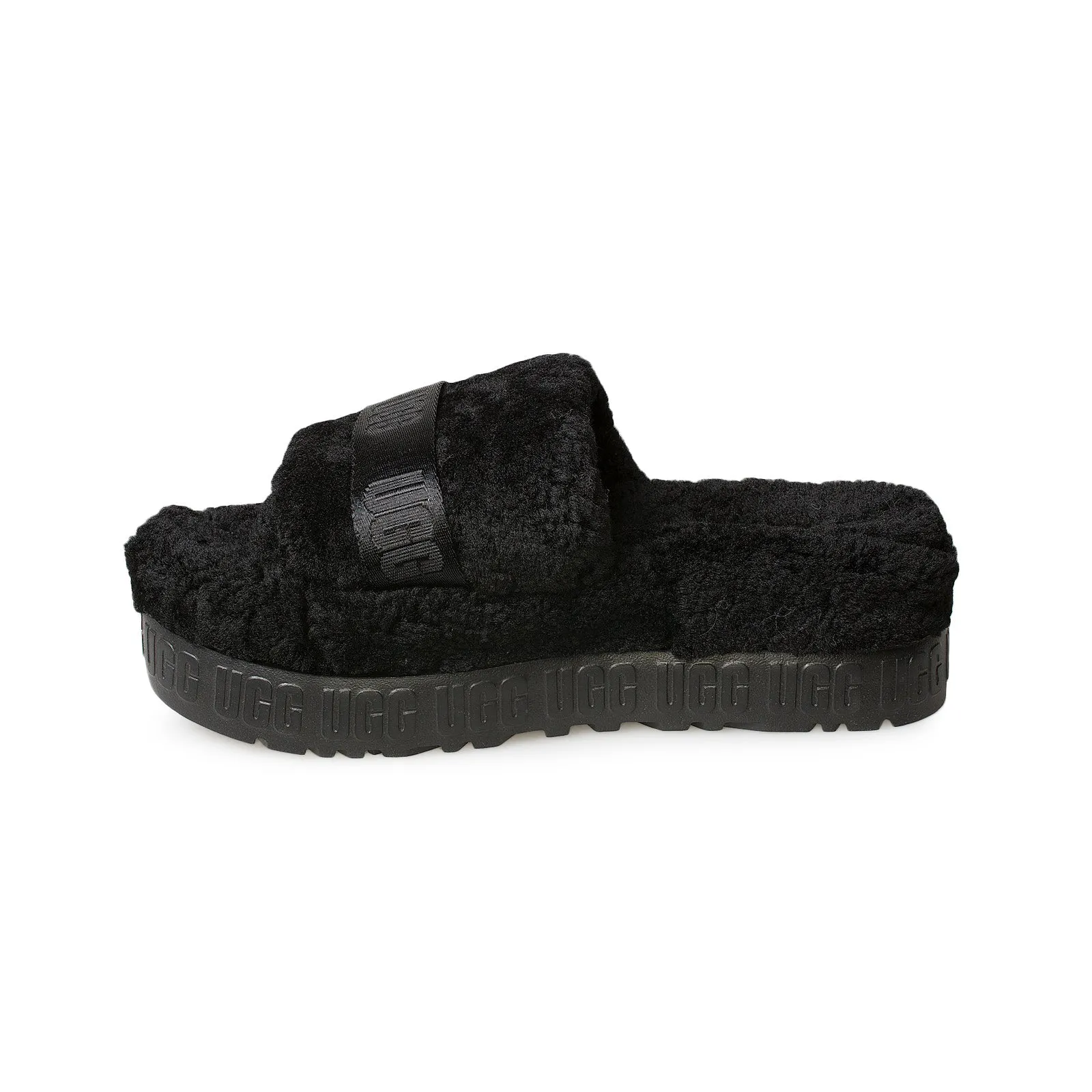 UGG Fluffita Black Sandals - Women's