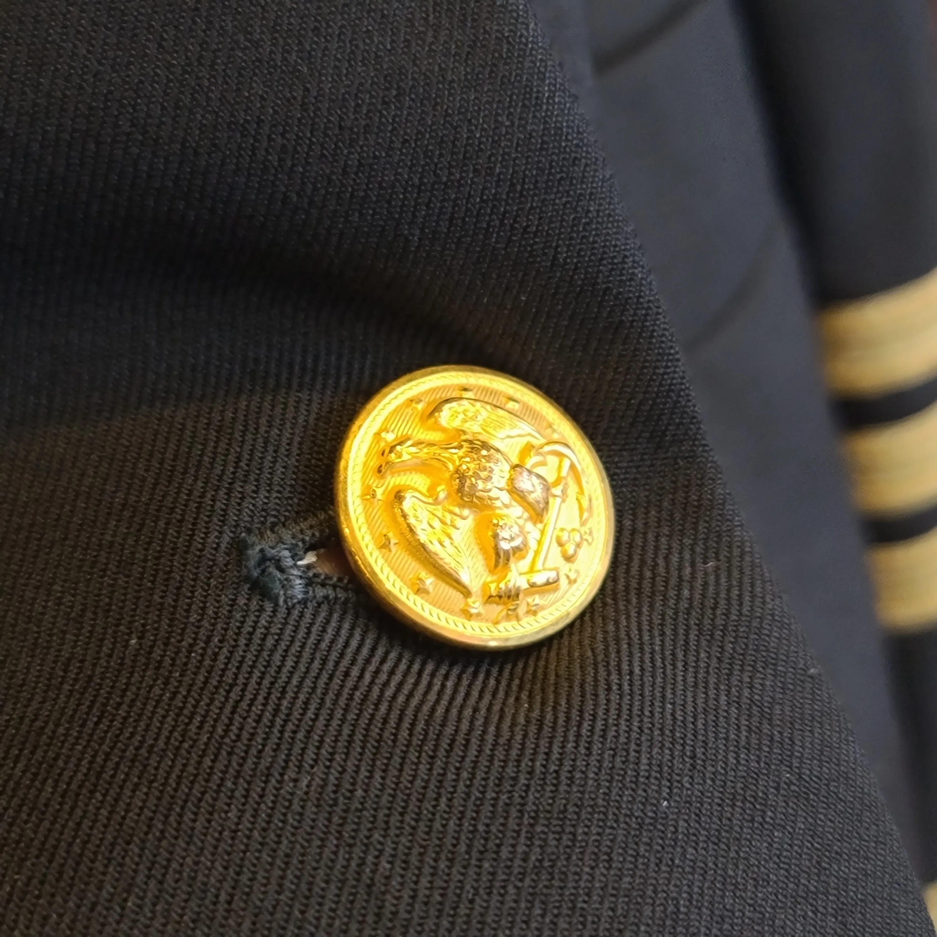 US NAVY UNIFORM SHOP Black/Gold Dress Suit