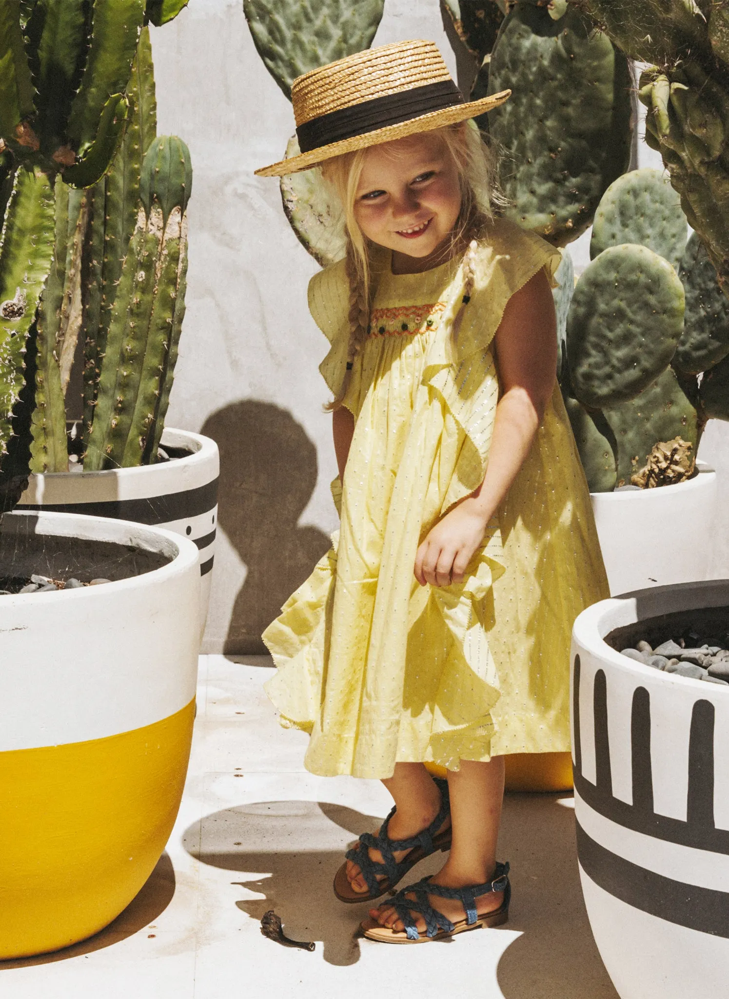 Velveteen Amber Butterfly Back Frill Dress in Tomato