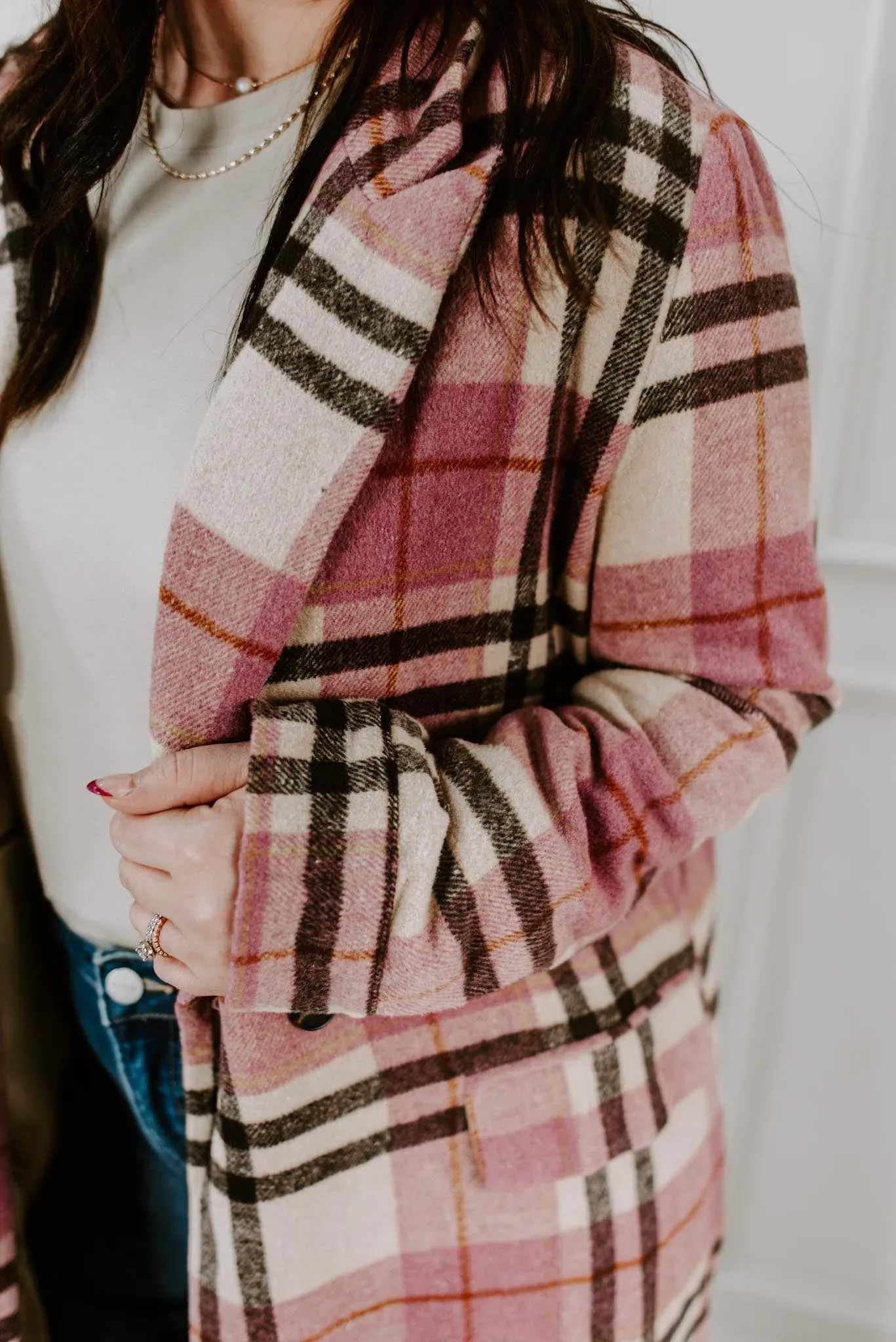 Winding Roads Plaid Midi Coat